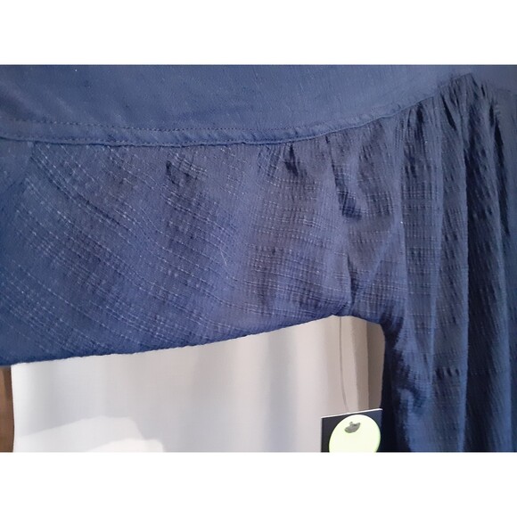 A New Approach (ana) New with Tags Navy Pull Over Blouse Top Size Medium - Picture 5 of 7